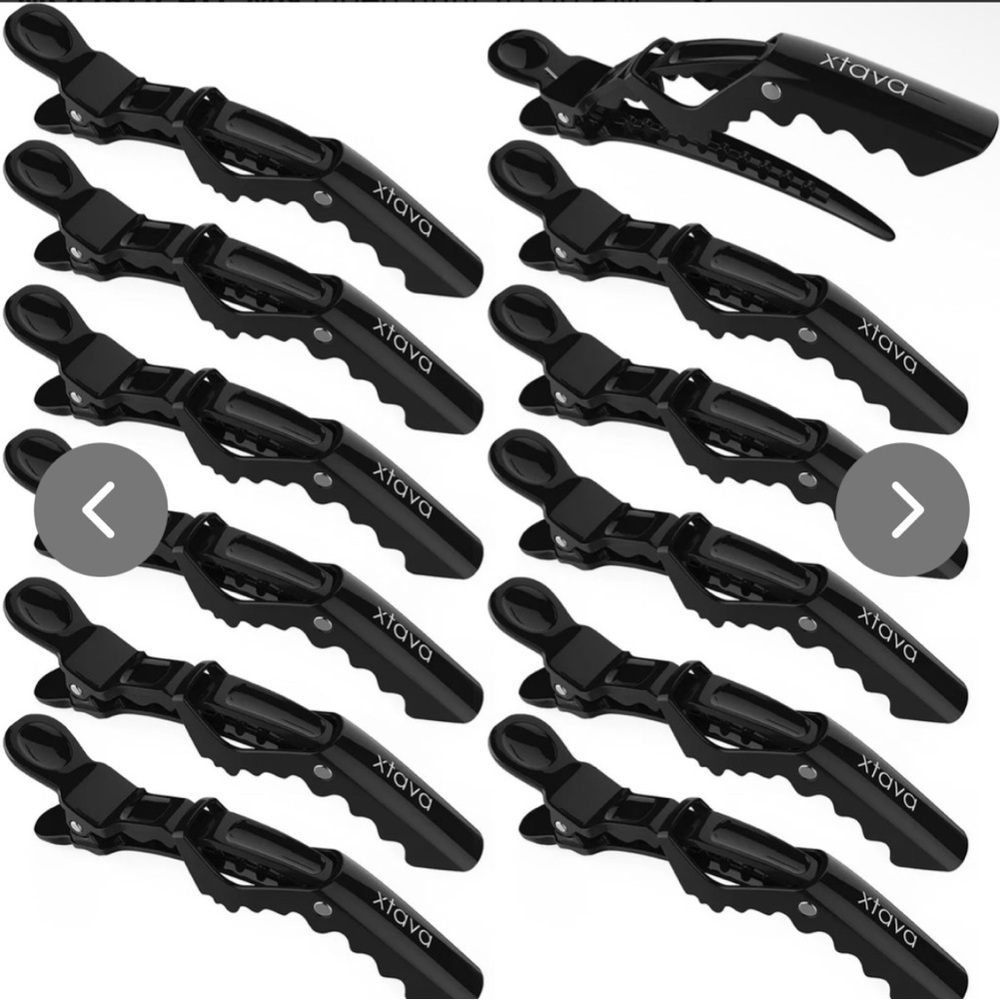 Xtava Black Hair Clips Set